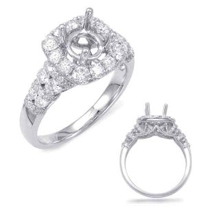 Platinum Halo Engagement Ring