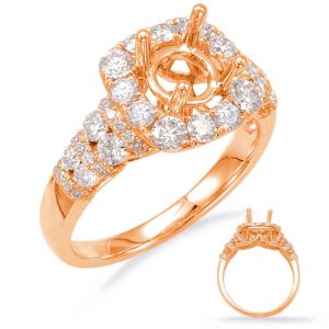 Rose Gold Halo Engagement Ring