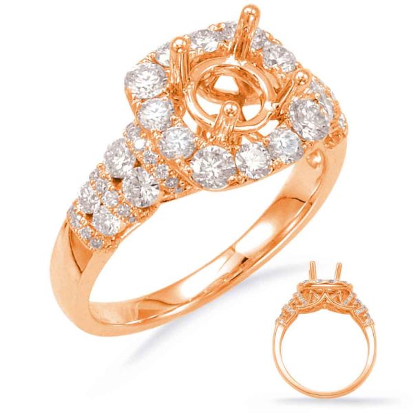 Rose Gold Halo Engagement Ring