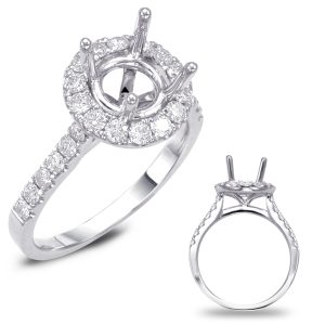 Platinum Halo Engagement Ring