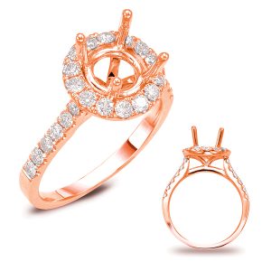 Rose Gold Halo Engagement Ring