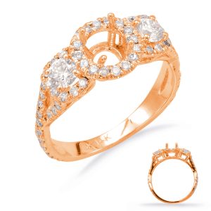 Rose Gold Halo Engagement Ring
