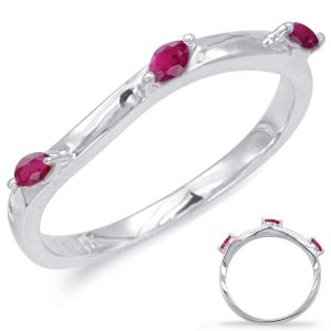 White Gold Ruby Matching Band