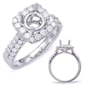 White Gold Halo Engagement Ring White Gold Halo Engagement Ring