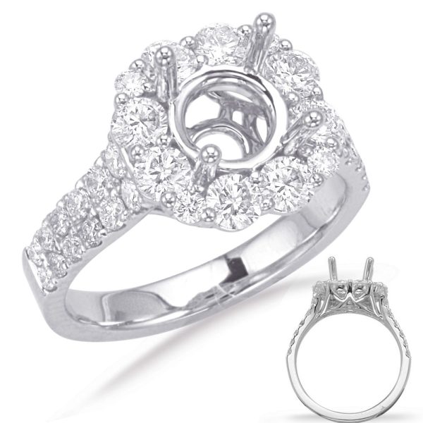 White Gold Halo Engagement Ring