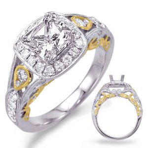 Yellow & White Gold Halo Engagement Yellow & White Gold Halo Engagement