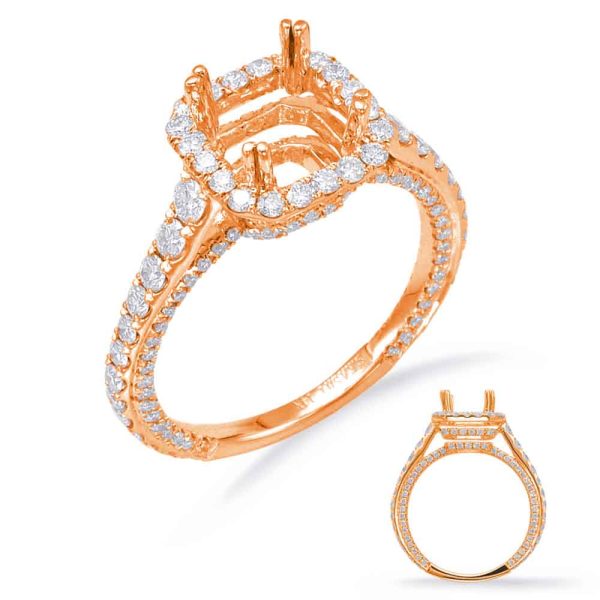 Rose Gold Halo Engagement Ring