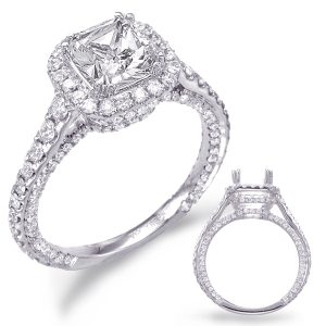White Gold Halo Engagement Ring White Gold Halo Engagement Ring