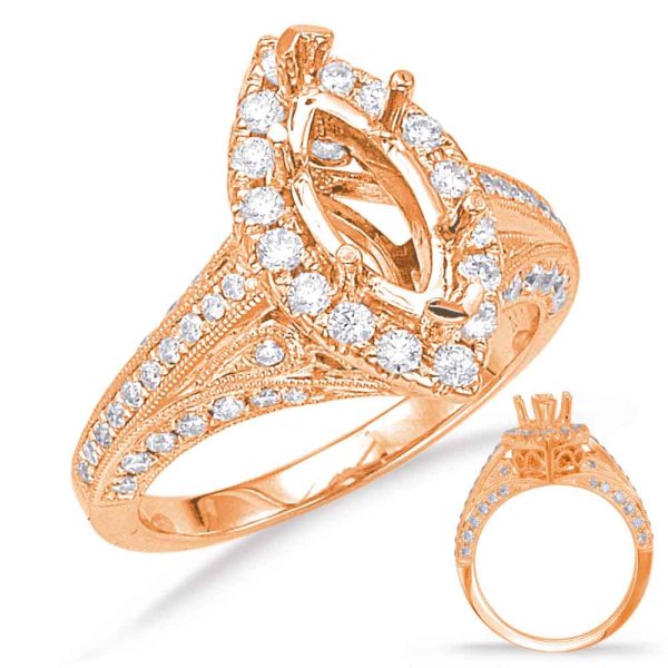 Rose Gold Halo Engagement Ring