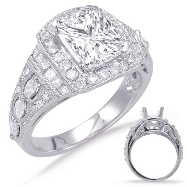 White Gold Halo Engagement Ring