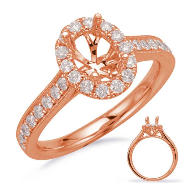 Rose Gold Halo Engagement Ring