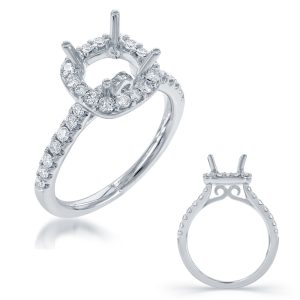 Platinum Halo Engagement Ring
