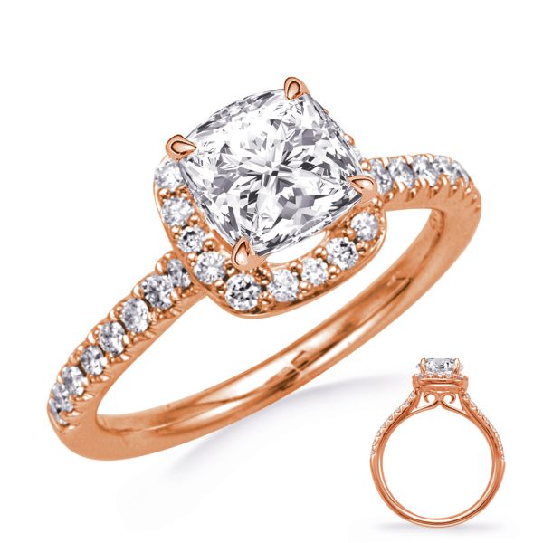 Rose Gold Halo Engagement Ring