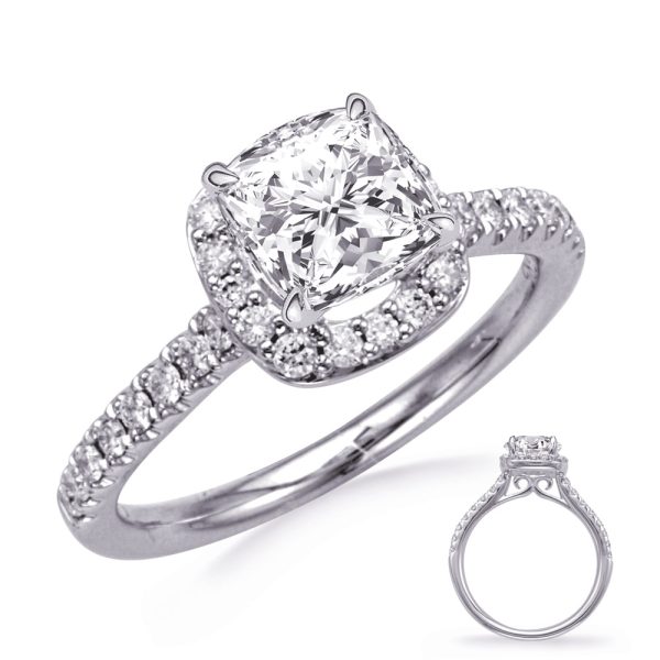 White Gold Halo Engagement Ring