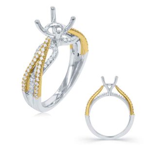 Yellow & White Gold Engagement Ring