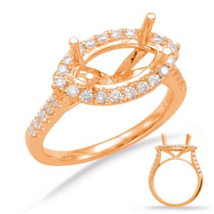 Rose Gold Halo Engagement Ring