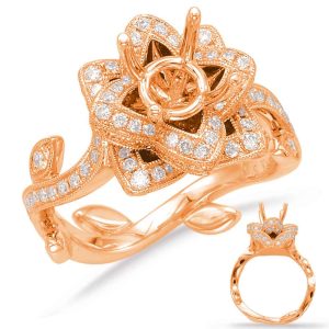 Rose Gold Halo Engagement Ring Rose Gold Halo Engagement Ring