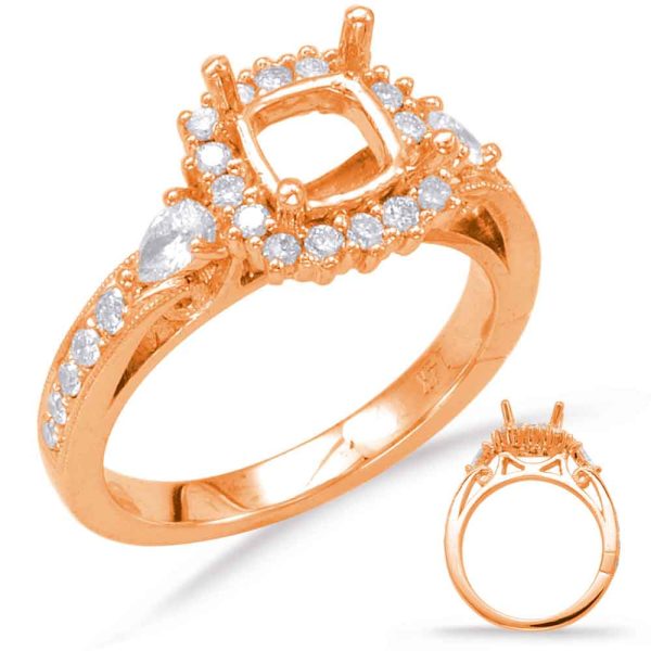 Rose Gold Halo Engagement Ring