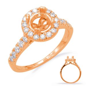 Rose Gold Halo Engagement Ring