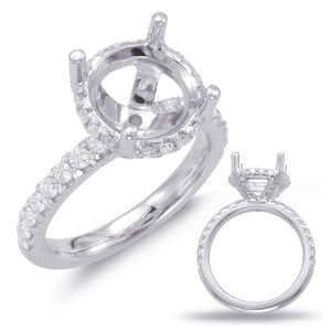 Platinum Halo Engagement Ring