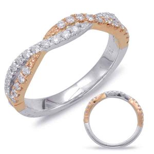 White & Rose Gold Matching Band