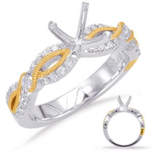 Yellow & White Gold Engagement Ring Yellow & White Gold Engagement Ring