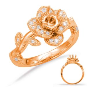 Rose Gold Gold Halo Engagement Ring Rose Gold Gold Halo Engagement Ring