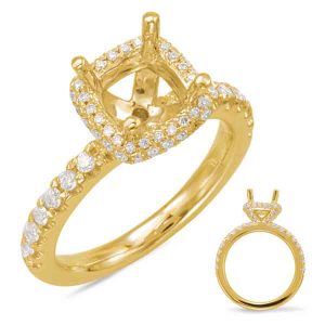 Yellow Gold Halo Engagement Ring