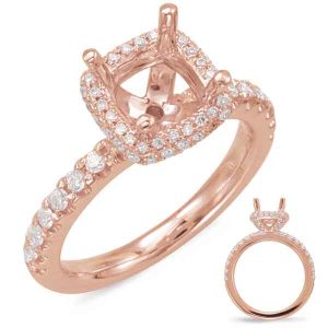 Rose Gold Halo Engagement Ring