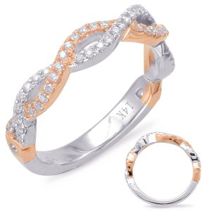 White & Rose Gold Matching Band