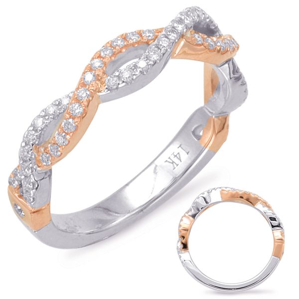 White & Rose Gold Matching Band
