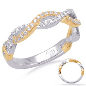 White & Yellow Gold Matching Band