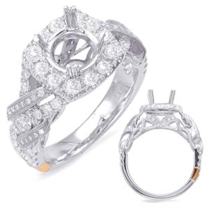 White Gold Halo Engagement Ring