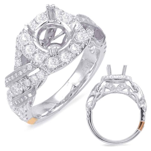 White Gold Halo Engagement Ring