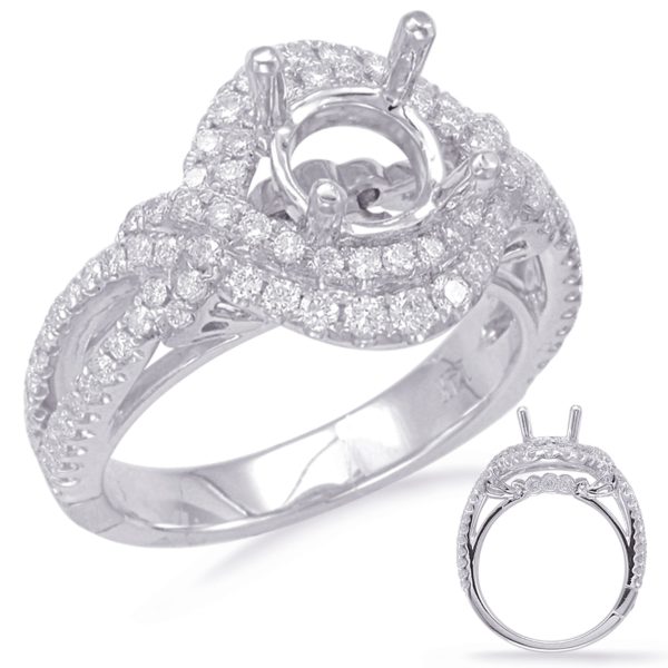 White Gold Halo Engagement Ring