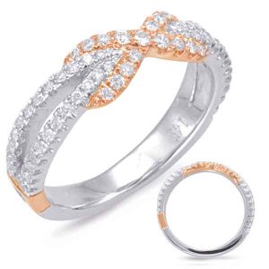 White & Rose Gold Matching Band