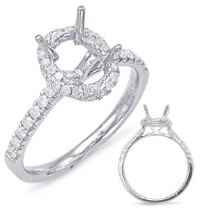 White Gold Halo Engagement Ring White Gold Halo Engagement Ring