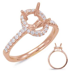 Rose Gold Halo Engagement Ring Rose Gold Halo Engagement Ring