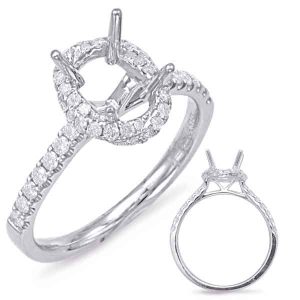 White Gold Halo Engagement Ring White Gold Halo Engagement Ring