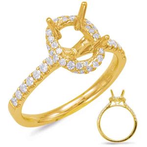 Yellow Gold Halo Engagement Ring