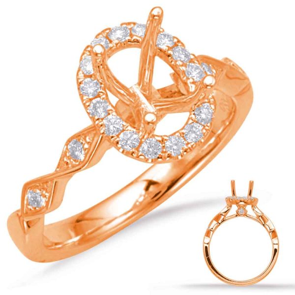 Rose Gold Halo Engagement Ring