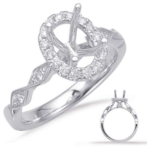 White Gold Halo Engagement Ring White Gold Halo Engagement Ring