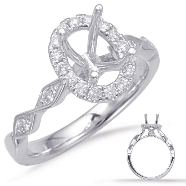 White Gold Halo Engagement Ring
