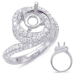 White Gold Halo Engagement Ring White Gold Halo Engagement Ring