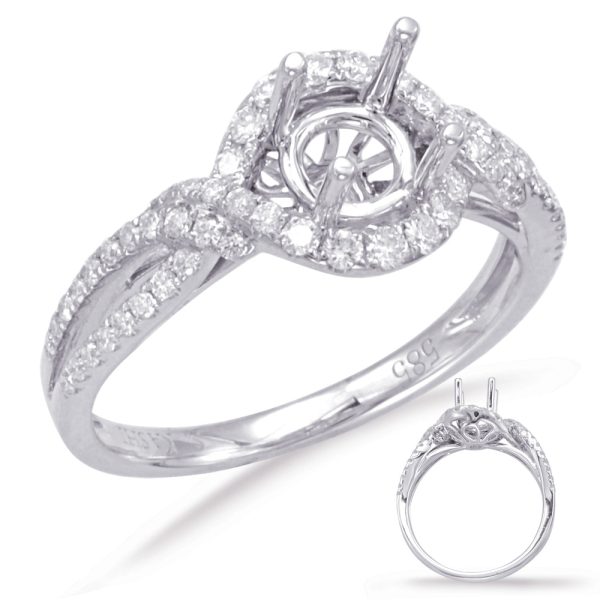 White Gold Halo Engagement Ring