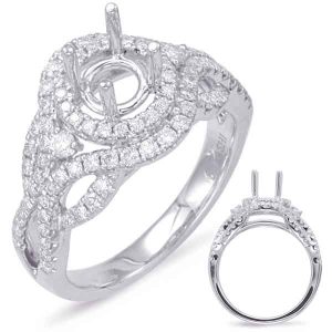 White Gold Halo Engagement Ring