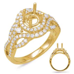 Yellow Gold Halo Engagement Ring Yellow Gold Halo Engagement Ring