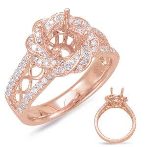 Rose Gold Halo Engagement Ring Rose Gold Halo Engagement Ring