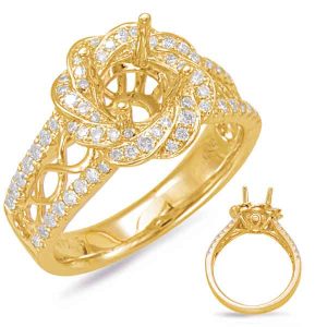 Yellow Gold Halo Engagement Ring Yellow Gold Halo Engagement Ring
