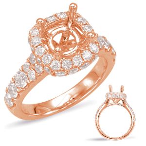 Rose Gold Halo Engagement Ring